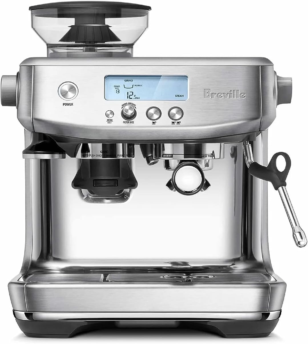 Breville Barista Pro Espresso Machine, Silver, BES878